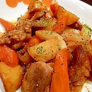 カレーの材料で！鶏もも肉のスパイシーソテー